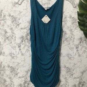 Halogen Sleeveless Blouse Womens Size Small Scoop Neck Green Torques Tunic Top